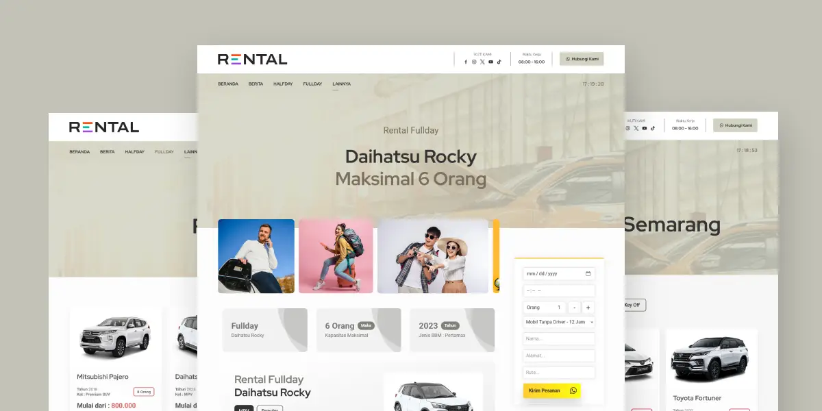 Portofolio Website Rental Mobil